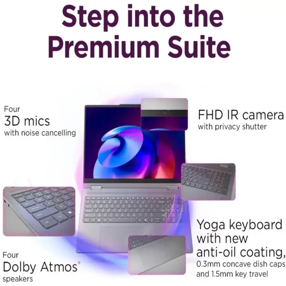 Lenovo Yoga 7i 16″2K Touchscreen 2-in-1 Laptop - Core Ultra 5, 16GB RAM, 512GB SSD + 1TB Portable SSD, AI Copilot+ PC, WiFi 7, Keyboard, Fingerprint, Stylus Pen, 5 in 1 External Storage, Win 11 Home Lenovo Yoga 7i 16″2K Touchscreen 2-in-1 Laptop - Core Ultra 5, 16GB RAM, 512GB SSD + 1TB Portable SSD, AI Copilot+ PC, WiFi 7, Keyboard, Fingerprint, Stylus Pen, 5 in 1 External Storage, Win 11 Home